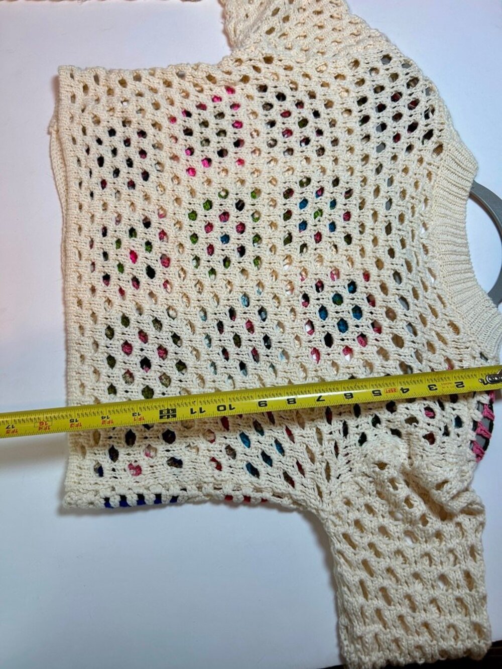 Patchwork Indie Crochet Granny Square Openknit XS Boho Cottagecore Fairy Sweater - Picture 4 of 9